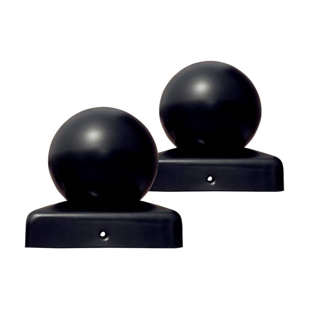 ALEKO Large Cap for Driveway Gate Post-3.5 x 3.5 in. Black-Lot of 2 (1)