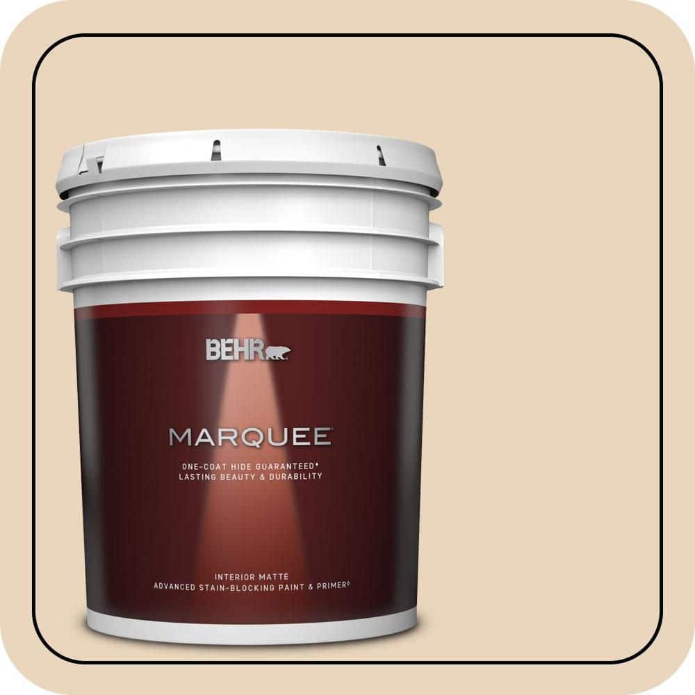 BEHR MARQUEE 5 gal. #N280-2 Writers Parchment Matte Interior Paint & Primer