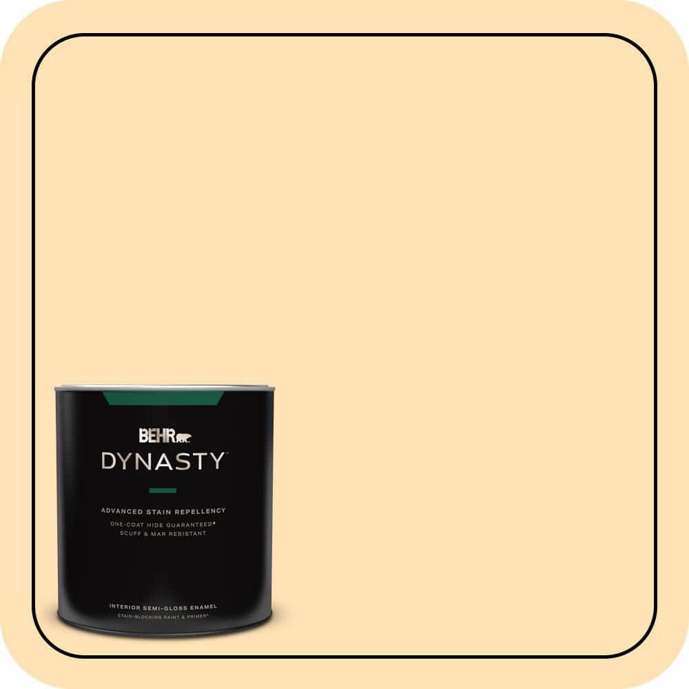 BEHR DYNASTY 1 qt. #CE-04 Peach of Mind Semi-Gloss Enamel Interior Stain-Blocking Paint & Primer