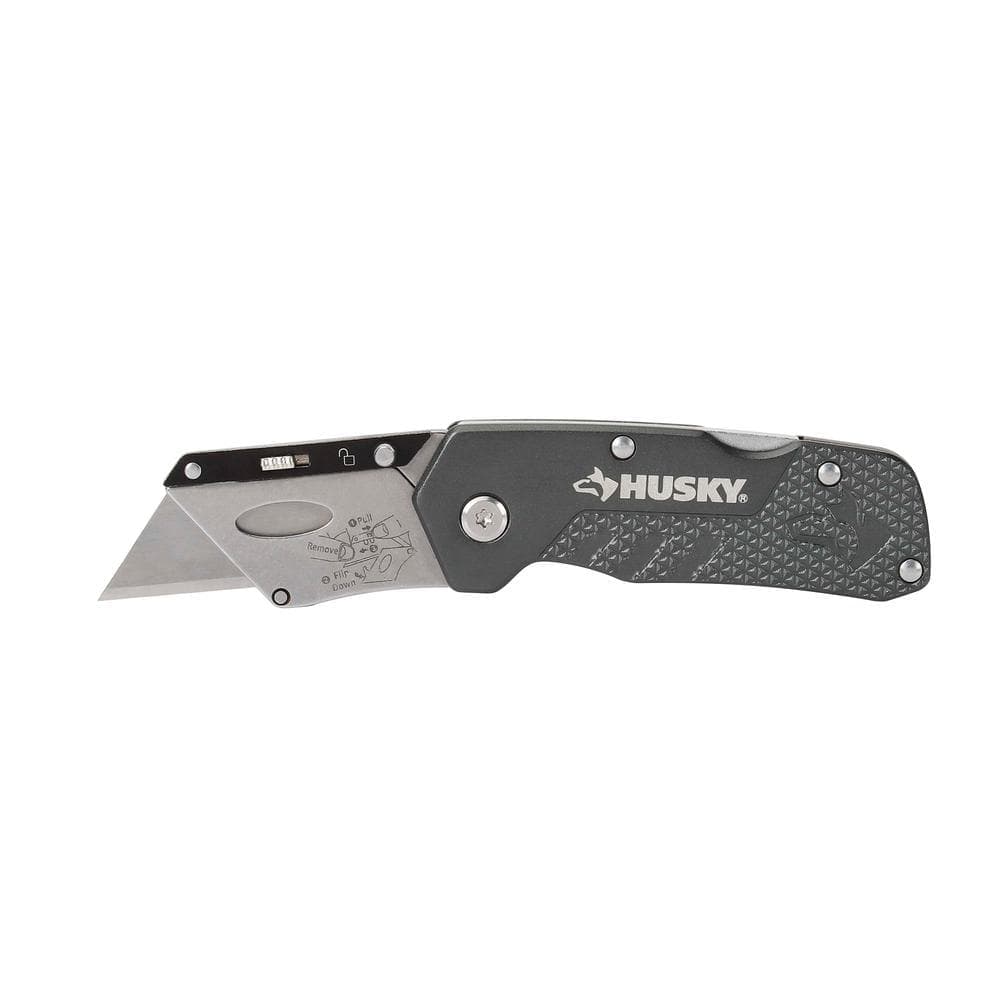 Husky Compact Folding Lock Back Utility Knife