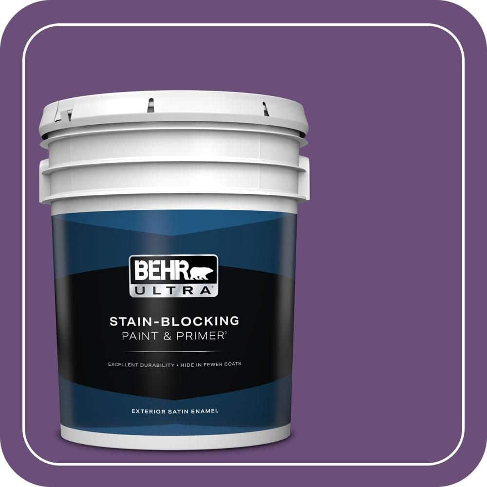 BEHR ULTRA 5 gal. #660B-7 Exotic Purple Satin Enamel Exterior Paint & Primer