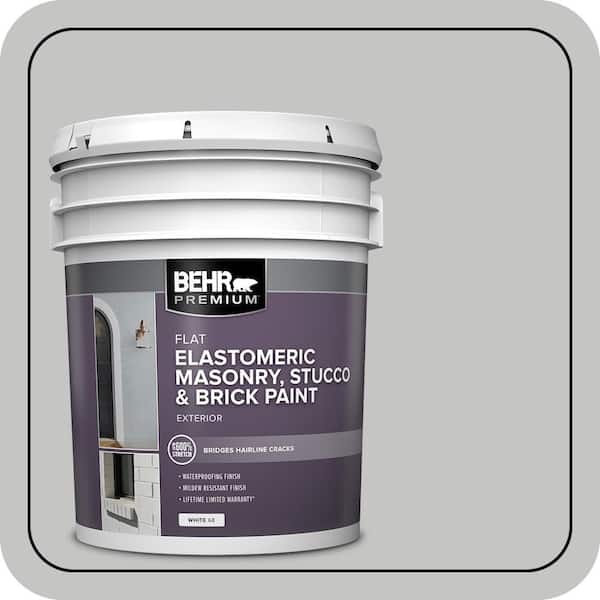 BEHR PREMIUM 5 gal. #N520-2 Silver Bullet Elastomeric Masonry, Stucco and Brick Exterior Paint (2)