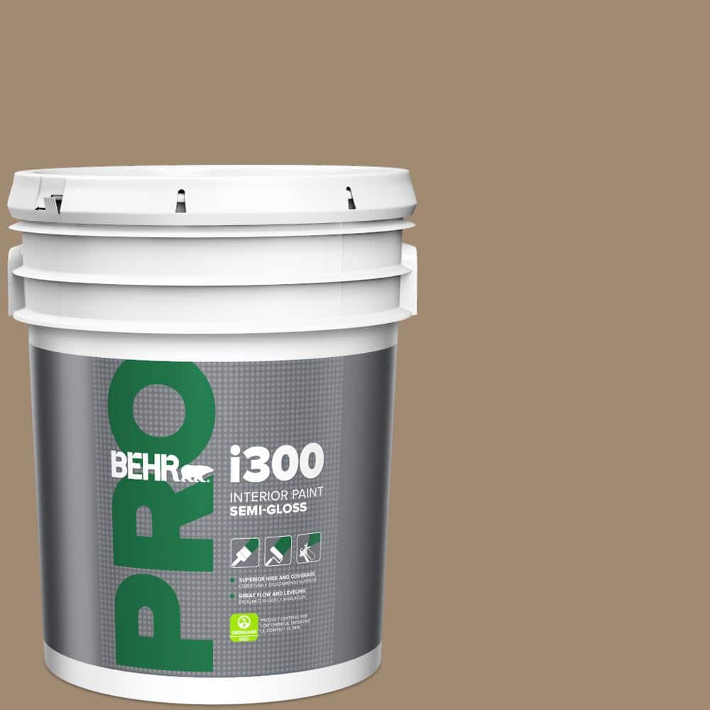 BEHR PRO 5 gal. #PMD-102 River Mud Semi-Gloss Interior Paint