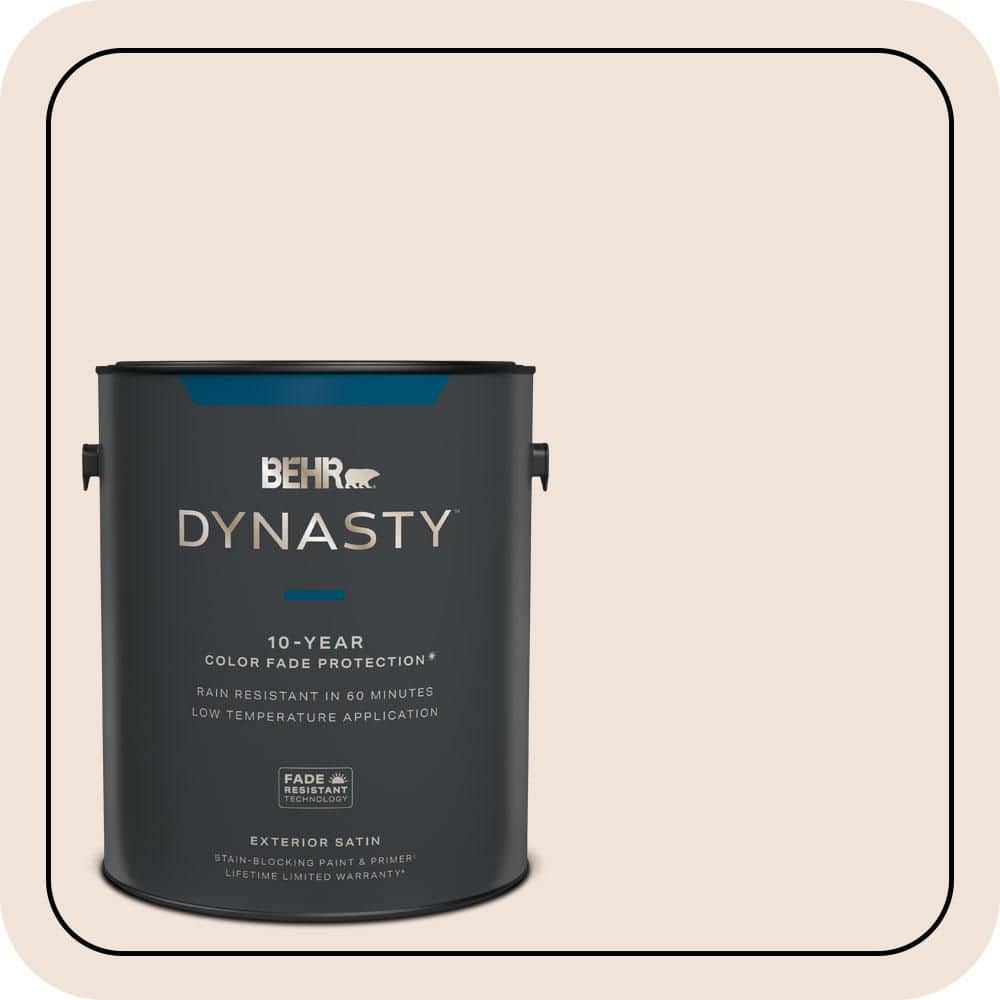 BEHR DYNASTY 1 gal. #W-B-120 Victorian Pearl Satin Enamel Exterior Stain-Blocking Paint & Primer