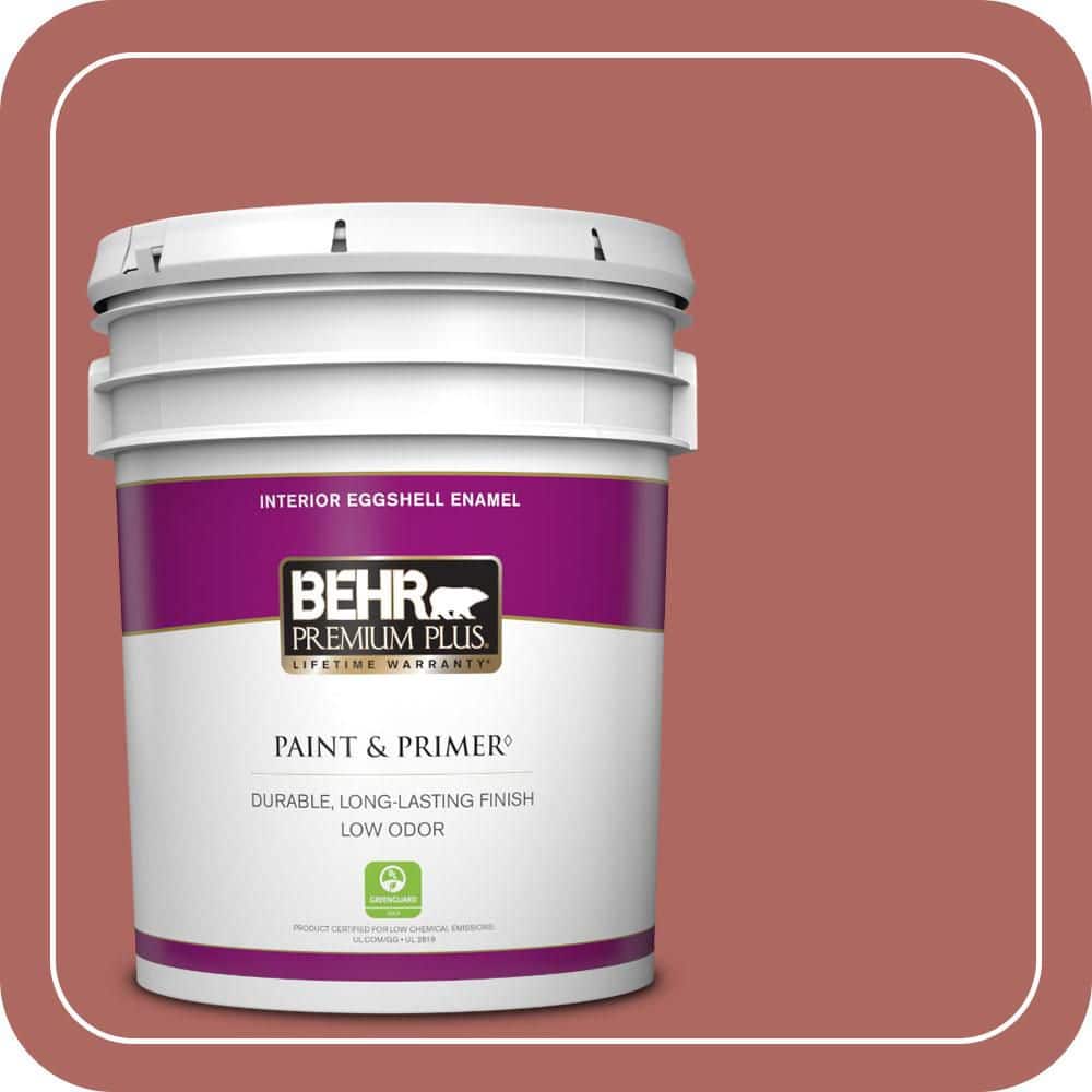 BEHR PREMIUM PLUS 5 gal. #PPU2-13 Colonial Brick Eggshell Enamel Low Odor Interior Paint & Primer