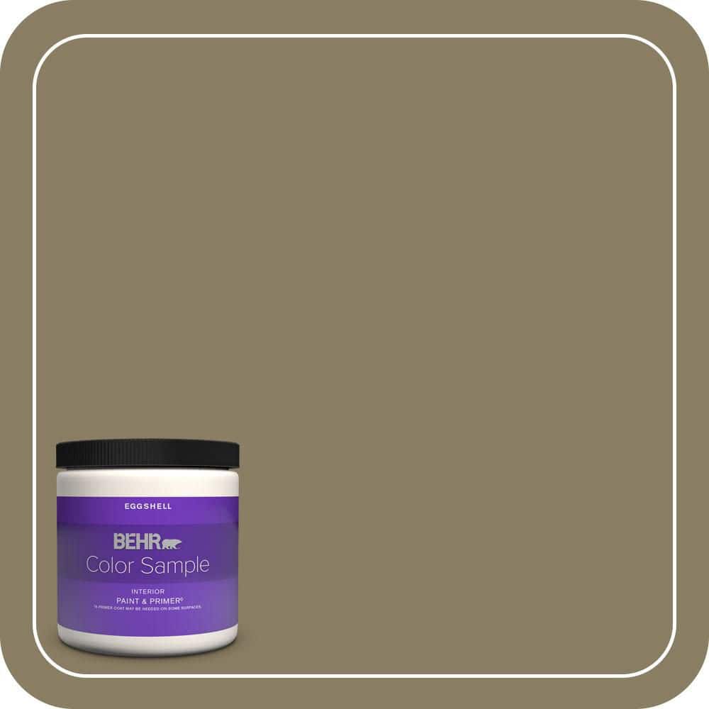 BEHR PREMIUM PLUS #N330-6 Lagoon Moss Flat Interior/Exterior Paint & Primer Color Sample (1)