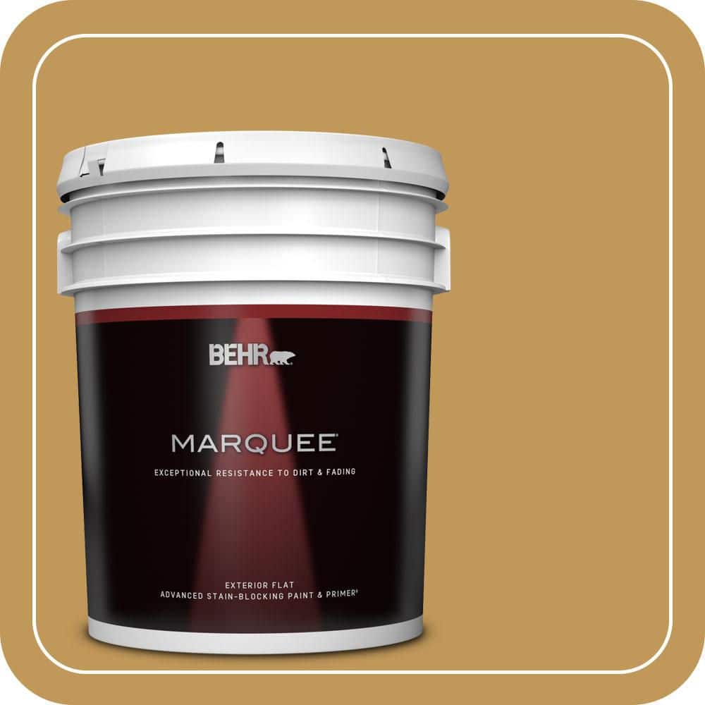BEHR MARQUEE 5 gal. #330D-6 Townhouse Tan Flat Exterior Paint & Primer