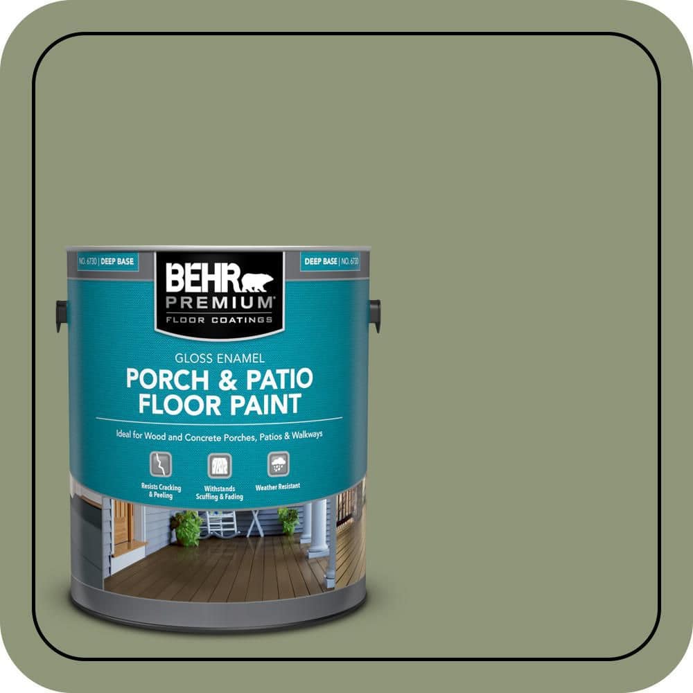 BEHR PREMIUM 1 gal. #420F-5 Olivine Gloss Enamel Interior/Exterior Porch and Patio Floor Paint