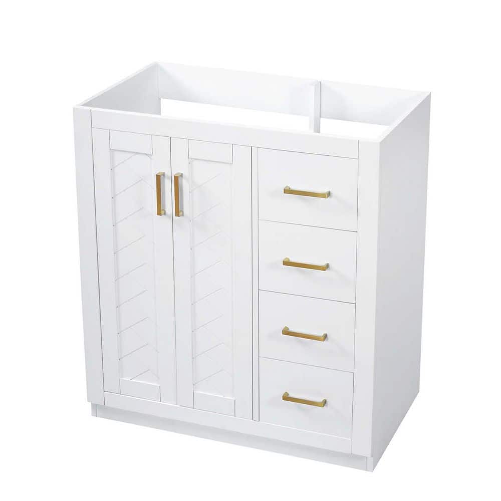 Unbranded Freestanding Bath Vanity Cabinet without Top in, Solid Wood Frame Bathroom Vanity Base with 3 Drawers (3)