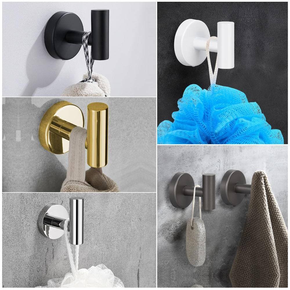 Unbranded 2 Pack Brushed Nickel Stainless Steel Towel Hooks for Bathroom Kitchen Office Robe and Towel Hooks Daily (3)