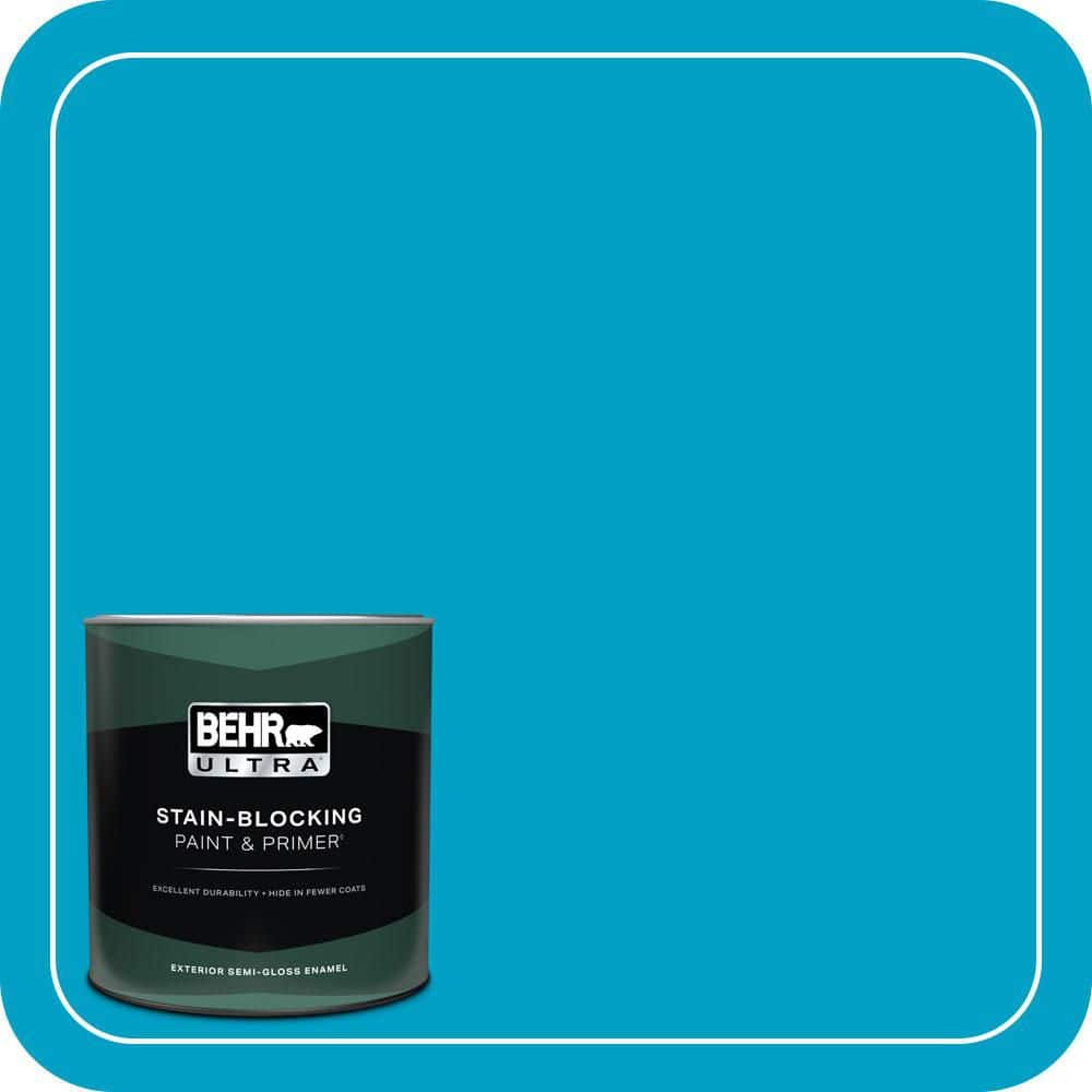 BEHR ULTRA 1 qt. #530B-6 Tropical Holiday Semi-Gloss Enamel Exterior Paint & Primer