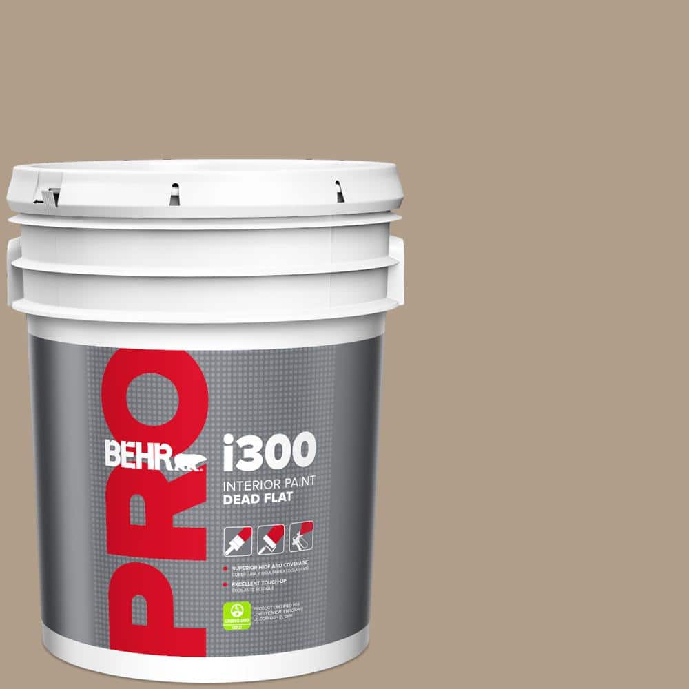 BEHR PRO 5 gal. #BNC-14 Over the Taupe Dead Flat Interior Paint