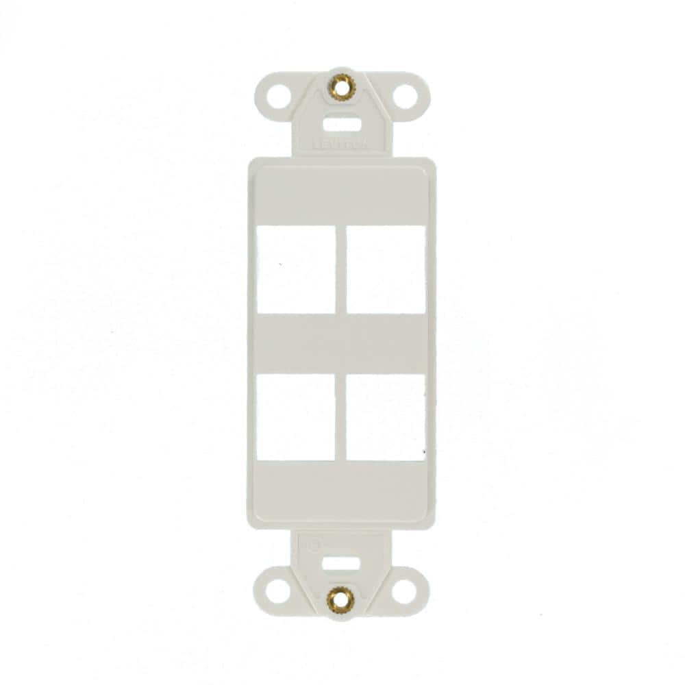 Leviton Decora QuickPort 4-Port Insert, 41644-W (2)