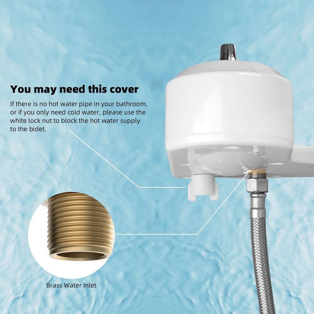 Anqtovp Dual Nozzle Bidet Attachment for Toilet with Adjustable Hot and Cold Water Spray, Self Cleaning, Non-Electric (3)