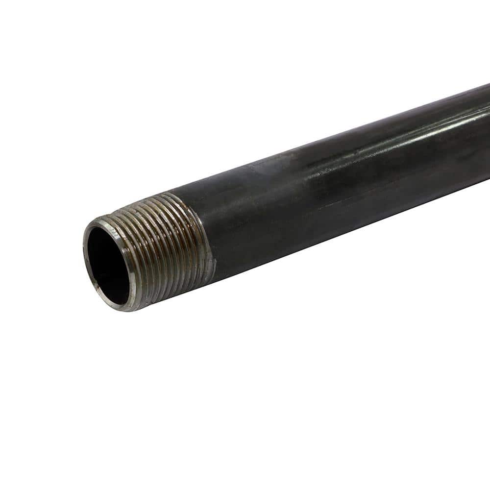 PLUMBFLEX 1 in. x 3 ft. Black Steel Pipe (2)