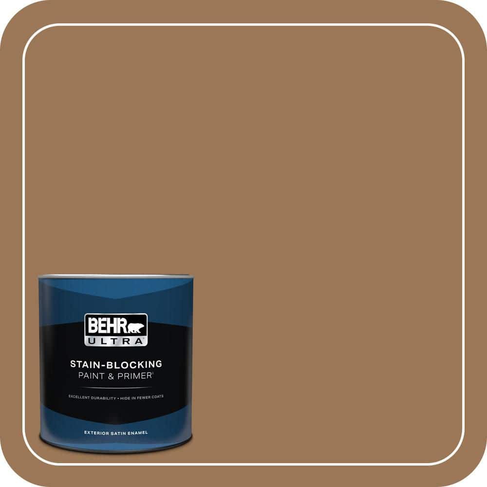 BEHR ULTRA 1 qt. #PPU4-02 Coco Rum Satin Enamel Exterior Paint & Primer (1)