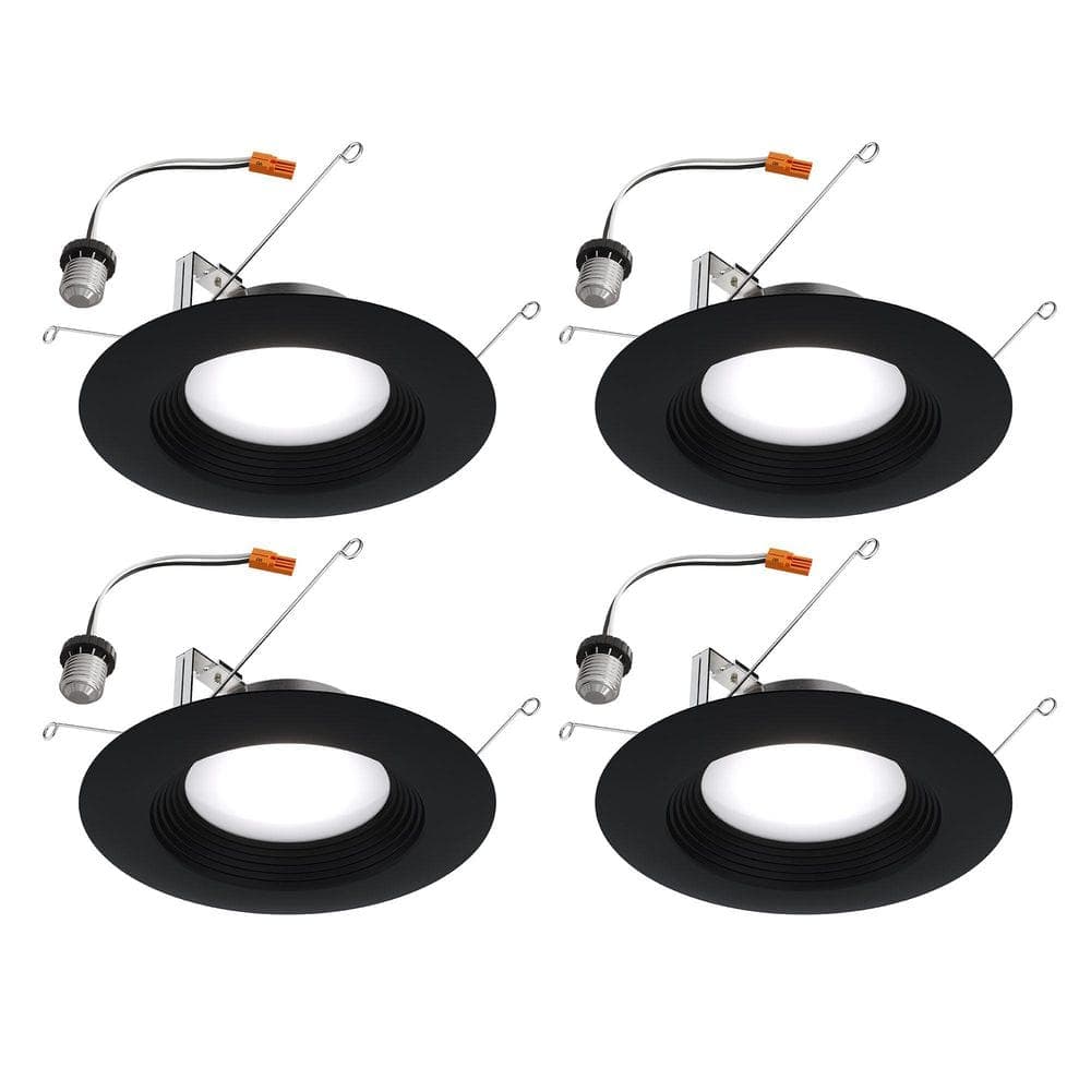 HALO 4-pack LTT 5/6 in. Adjustable 5 CCT, New Construction/Remodel/Retrofit, Integrated LED Regressed LED Downlight (2)