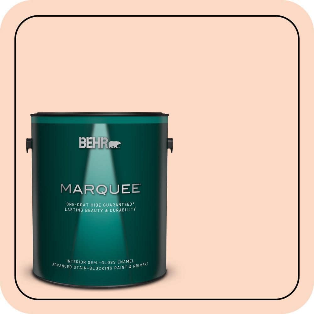 BEHR MARQUEE 1 gal. #P190-1 Fire Mist Semi-Gloss Enamel Interior Paint & Primer