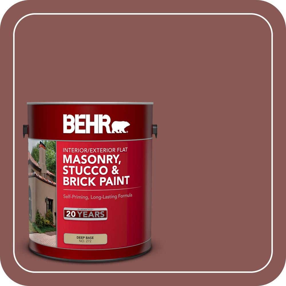 BEHR 1 gal. #PPU1-09 Red Willow Flat Interior/Exterior Masonry, Stucco and Brick Paint