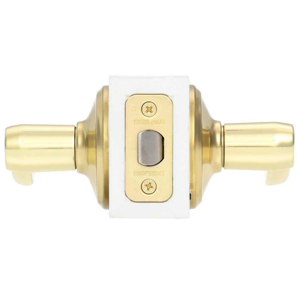 Schlage Flair Bright Brass Passage Hall/Closet Door Lever Handle (4)