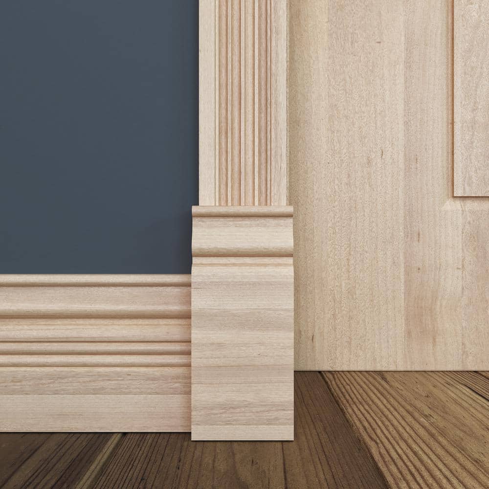 Ornamental Mouldings 1820 3/8 in. x 2-1/4 in. x 84 in. White Hardwood Fluted Casing Moulding (3)