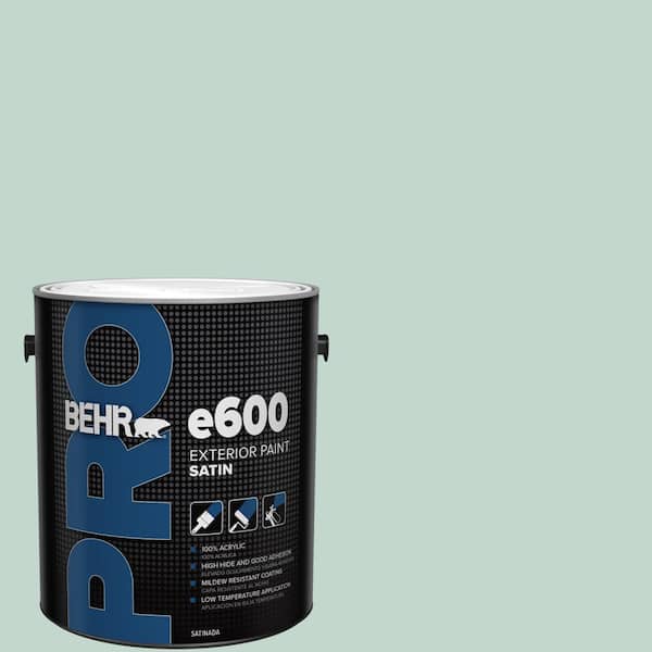 BEHR PRO 1 gal. #470E-3 Aqua Smoke Satin Exterior Paint (2)
