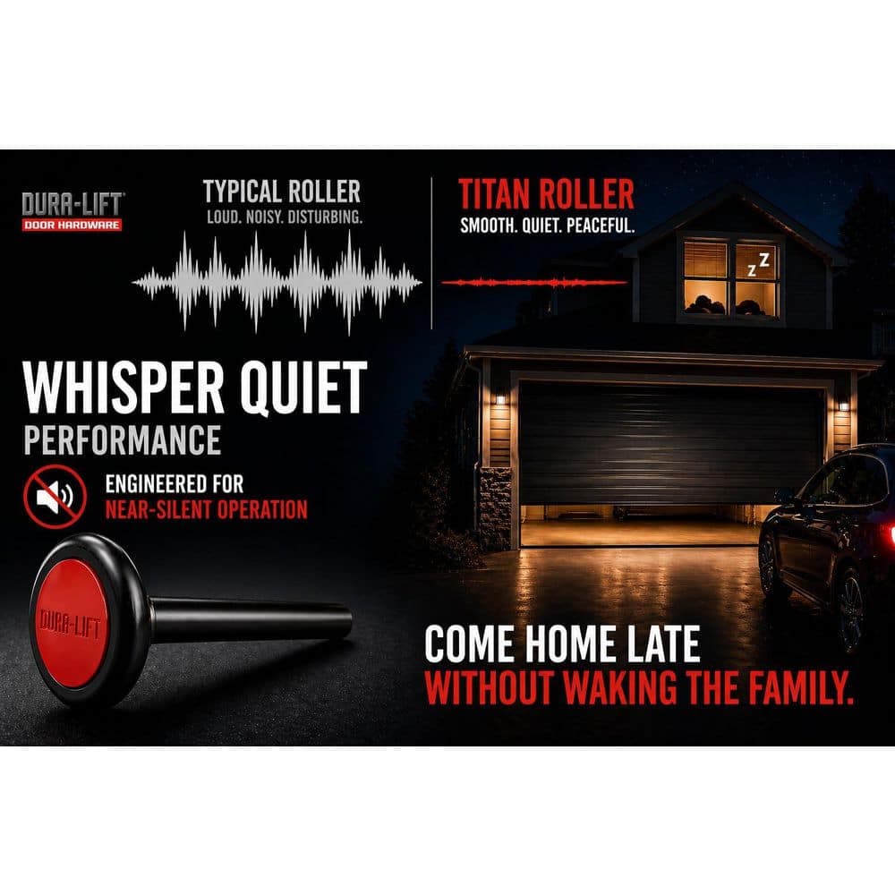DURA-LIFT Titan Premium 2 in. Sealed Nylon Garage Door Roller with 4 in. Corrosion Resistant Stem (12-Pack) (3)