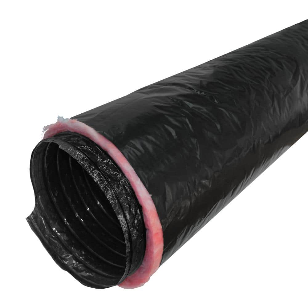 Everbilt Mobile Home 12 in. x 25 ft. R4.2 Insulated Flexible Duct Black Jacket