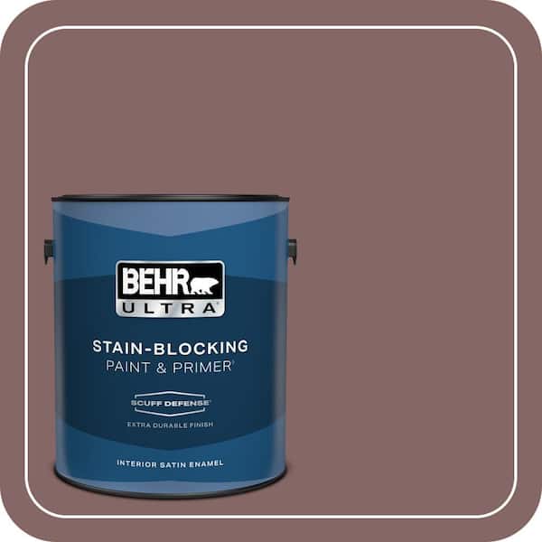 BEHR PREMIUM PLUS #130F-6 Brazil Nut Enamel Low Odor & Primer (2)