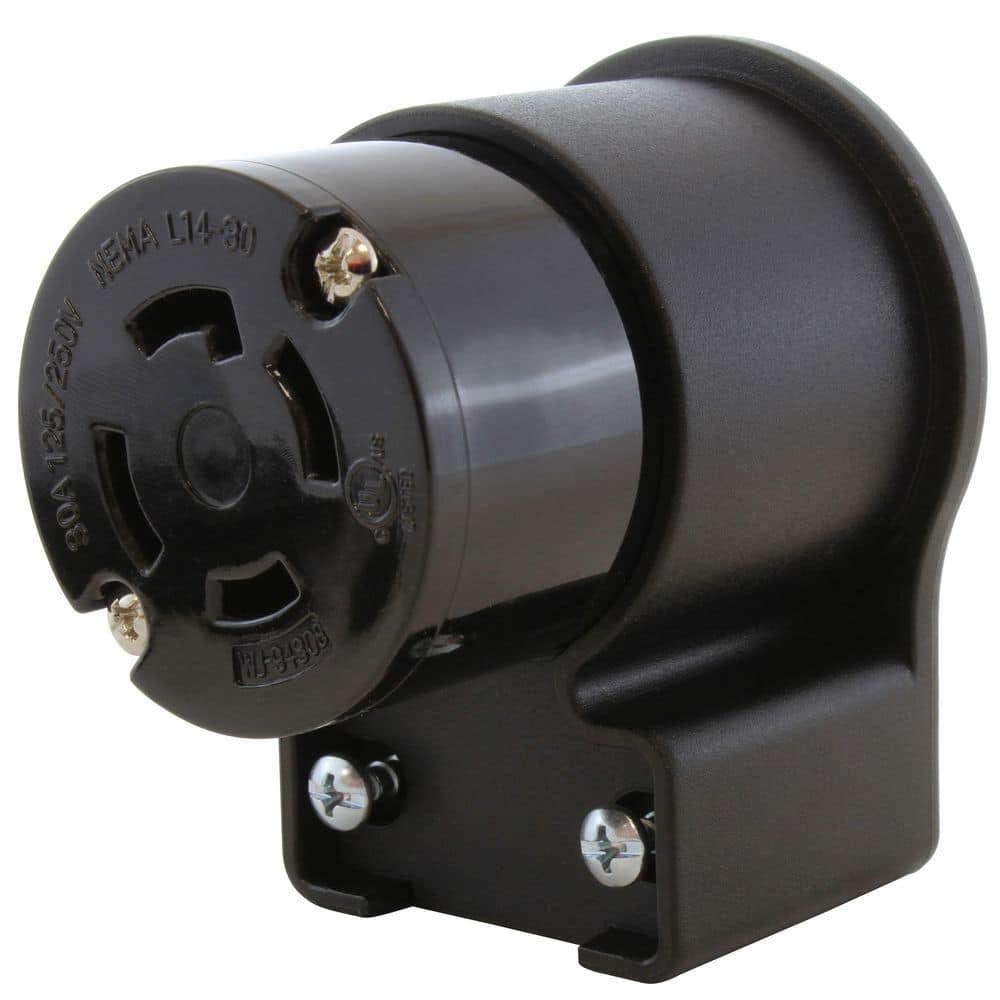 AC WORKS NEMA L14-30R 30A 125/250V 4-Prong Elbow Locking Female Connector With UL, C-UL Approval (1)