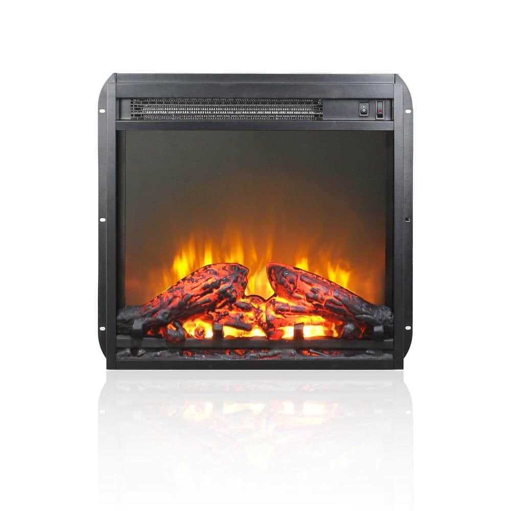 Clihome 18 in. Electric Fireplace Insert with Log Set and Realistic Flame (1)