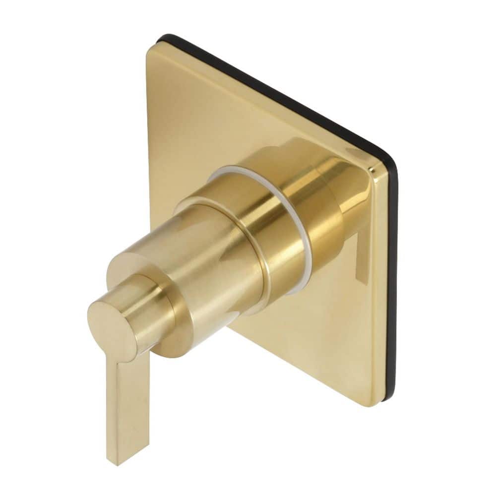 Kingston Brass NuvoFusion 3/4 in. Single-Handle 1-Hole Wall Mount 6-Way Diverter Valve with Trim Kit in Brushed Brass (1)