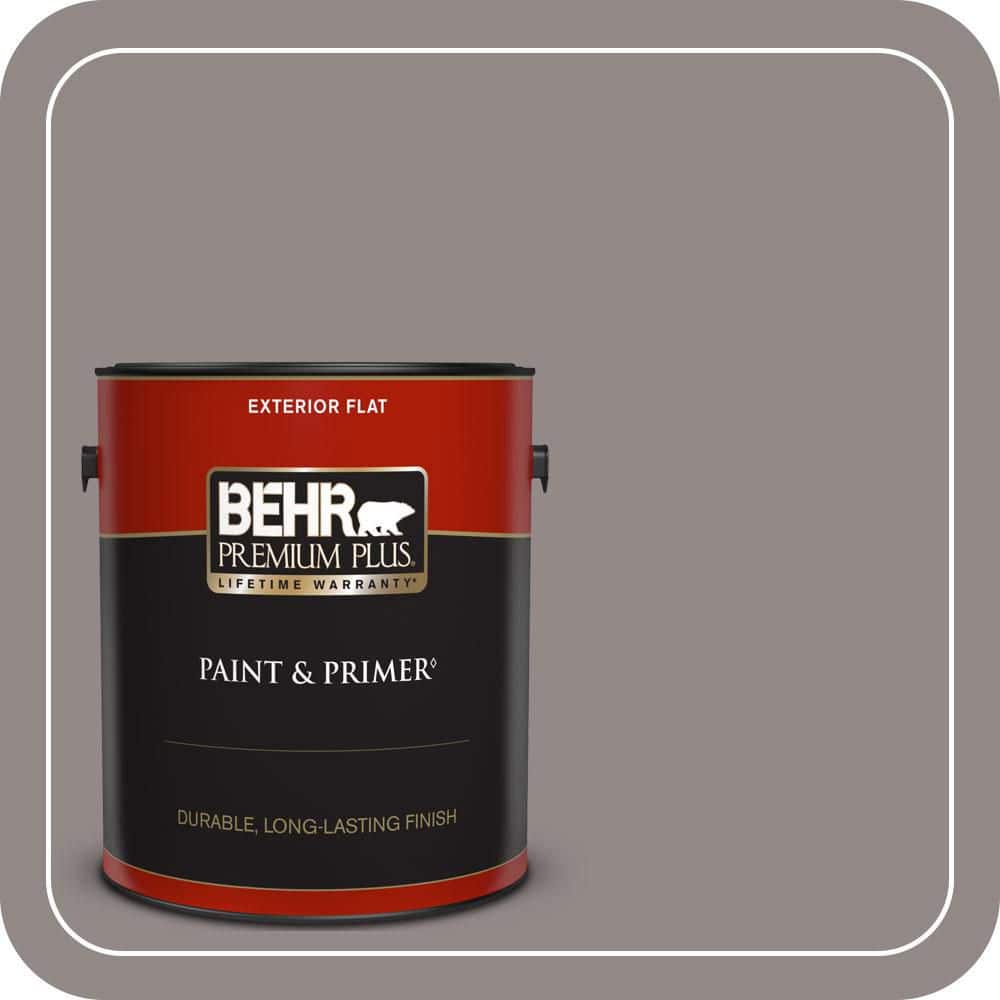 BEHR PREMIUM PLUS 1 gal. #PPU17-16 Polished Stone Flat Exterior Paint & Primer