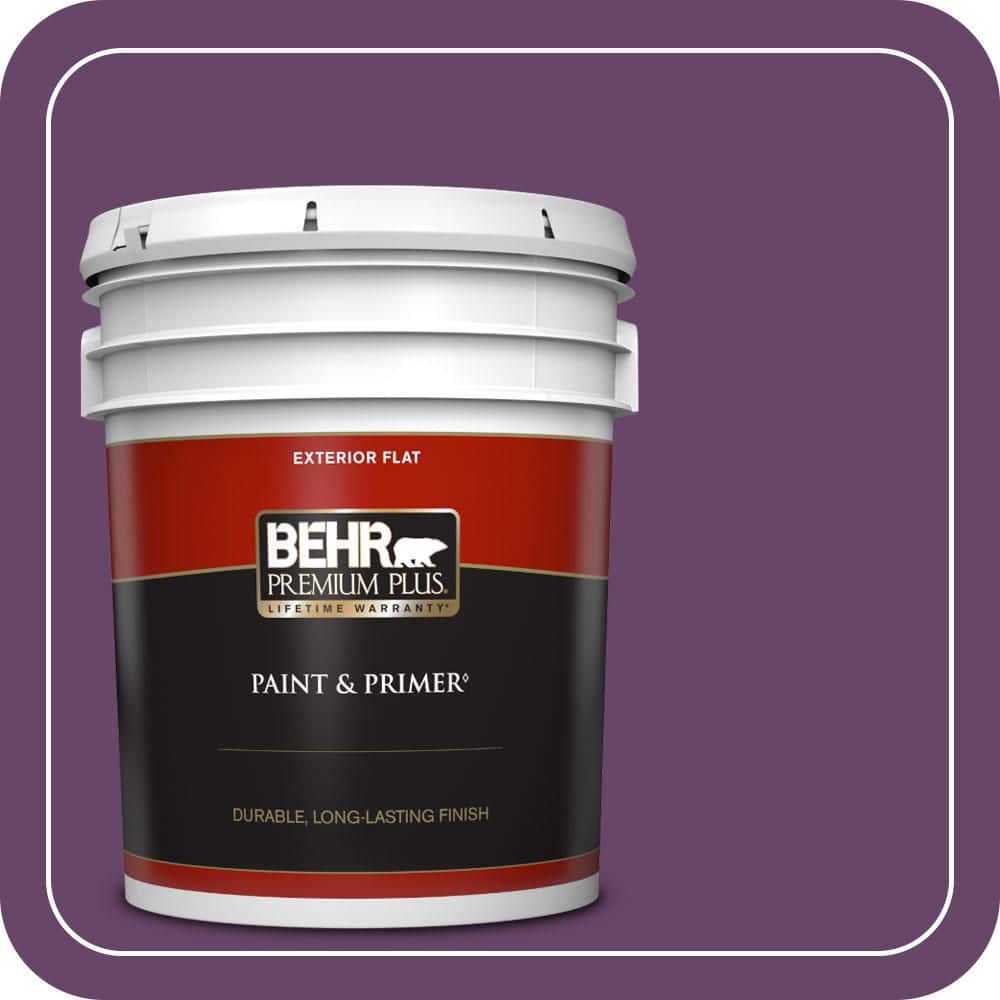 BEHR PREMIUM PLUS 5 gal. #P100-7 Sultana Flat Exterior Paint & Primer