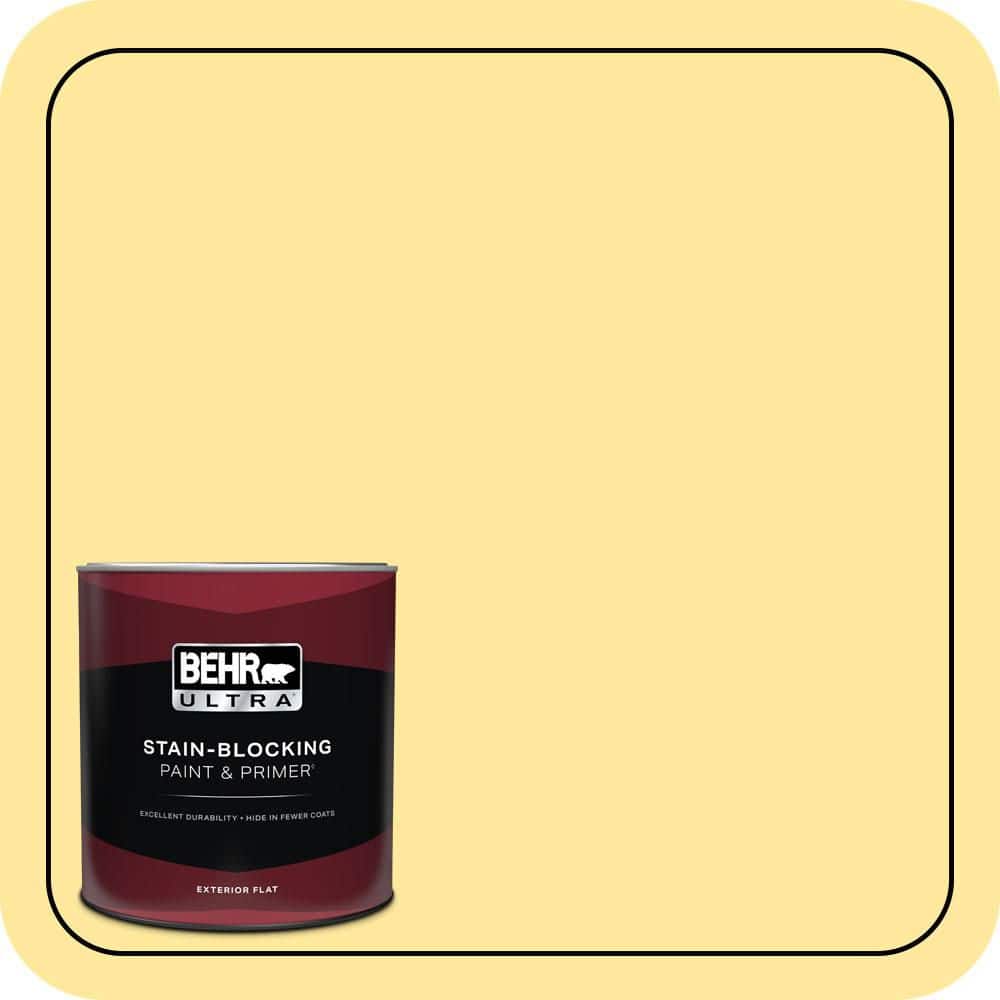 BEHR ULTRA 1 qt. #P300-4 Rise and Shine Flat Exterior Paint & Primer