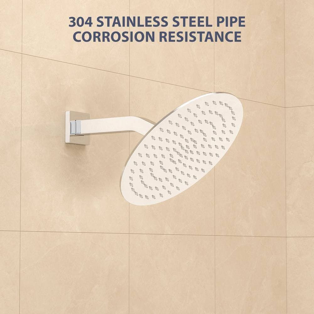 Logmey 7 in. Stainless Steel Shower Arm in Chrome (3)