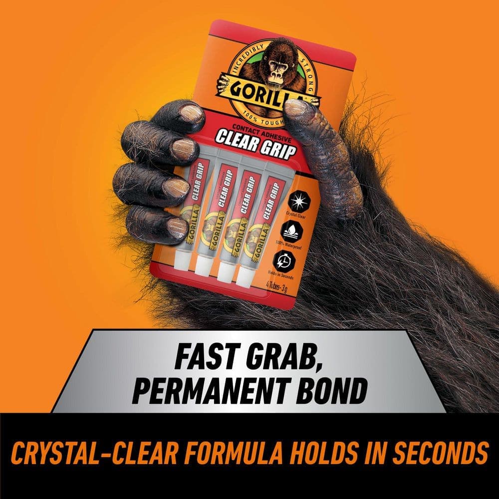 Gorilla 0 . Clear Grip Contact Adhesive Minis 4 Tubes (2)