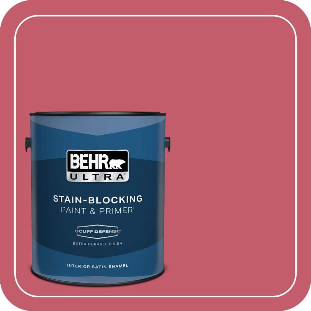 BEHR ULTRA 1 gal. #MQ4-01 Candy Drop Extra Durable Satin Enamel Interior Paint & Primer