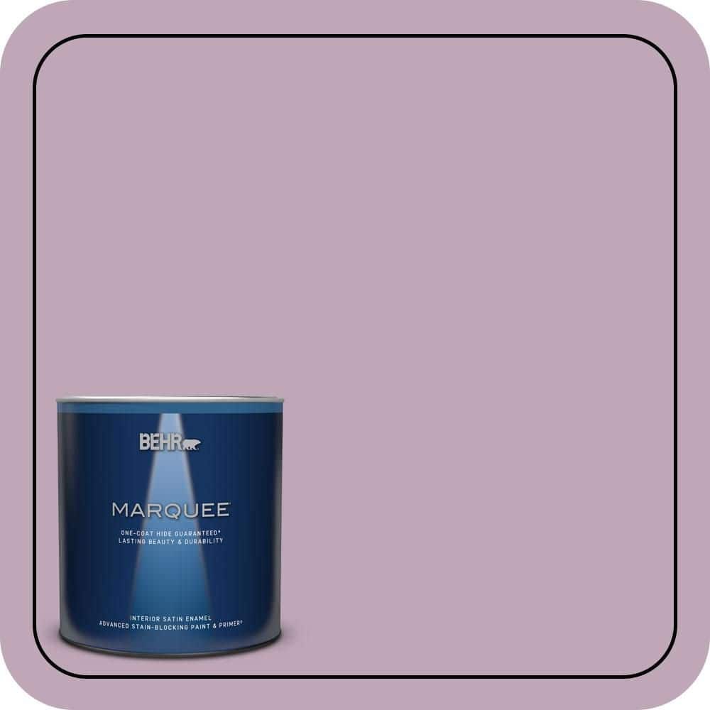 BEHR MARQUEE 1 qt. #680F-4 Soft Heather Satin Enamel Interior Paint & Primer
