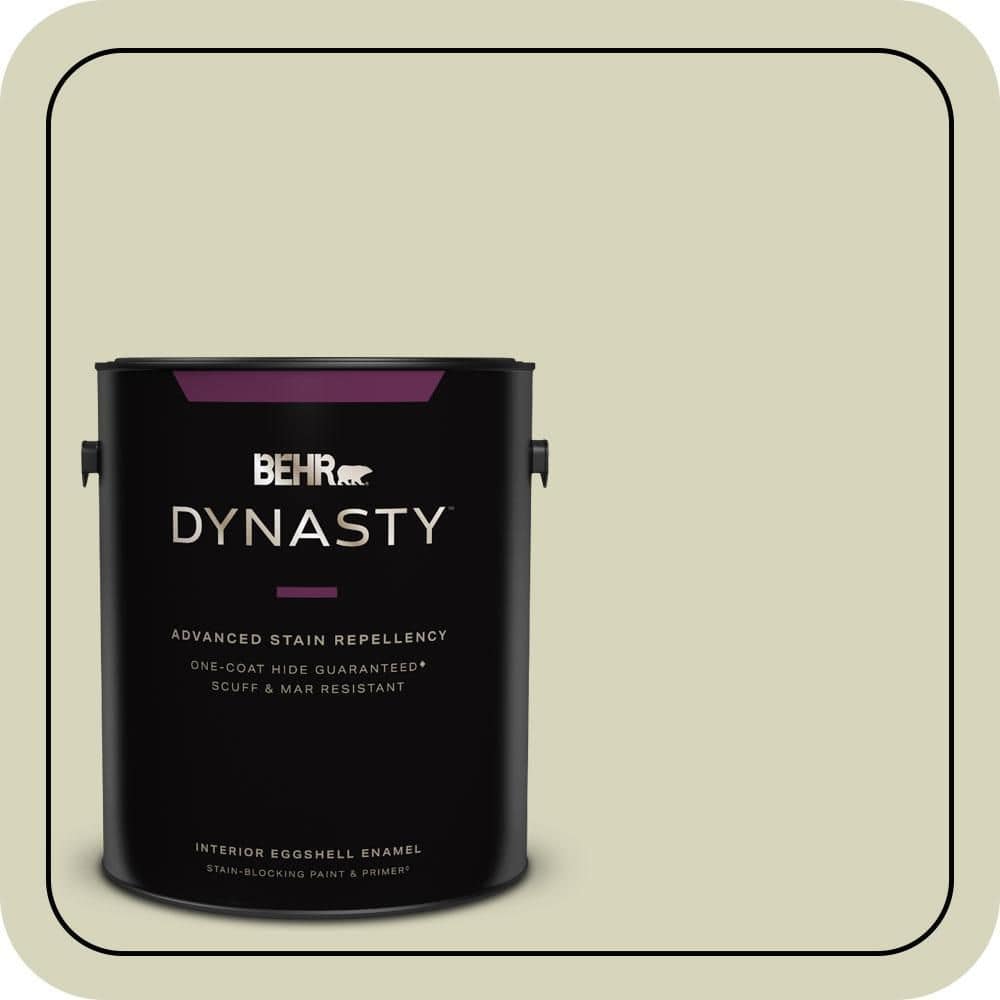 BEHR DYNASTY 1 gal. #PPU9-17 Pale Cucumber Eggshell Enamel Interior Stain-Blocking Paint & Primer