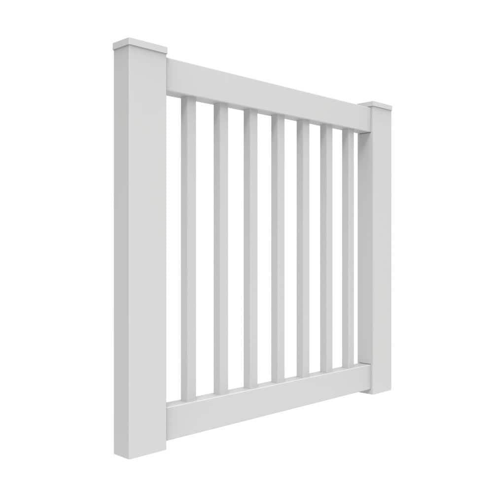 Barrette Outdoor Living Bella Premier/Select 42 in. Vinyl Railing Gate Kit White (3)