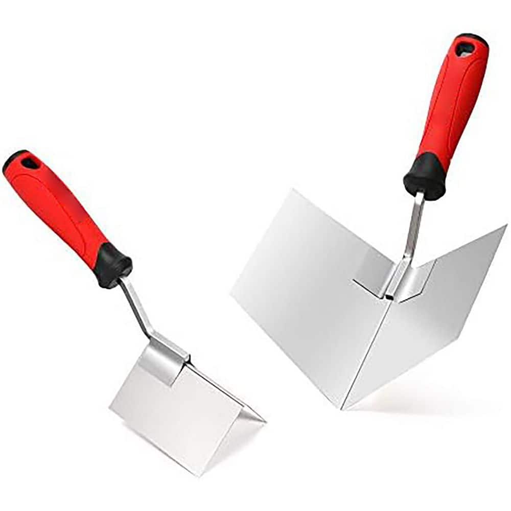 Unbranded Drywall Corner Tool Set 5 Outside 3.5 Inside Knives with Soft Grip Handle Stainless Steel for Smooth Plastering