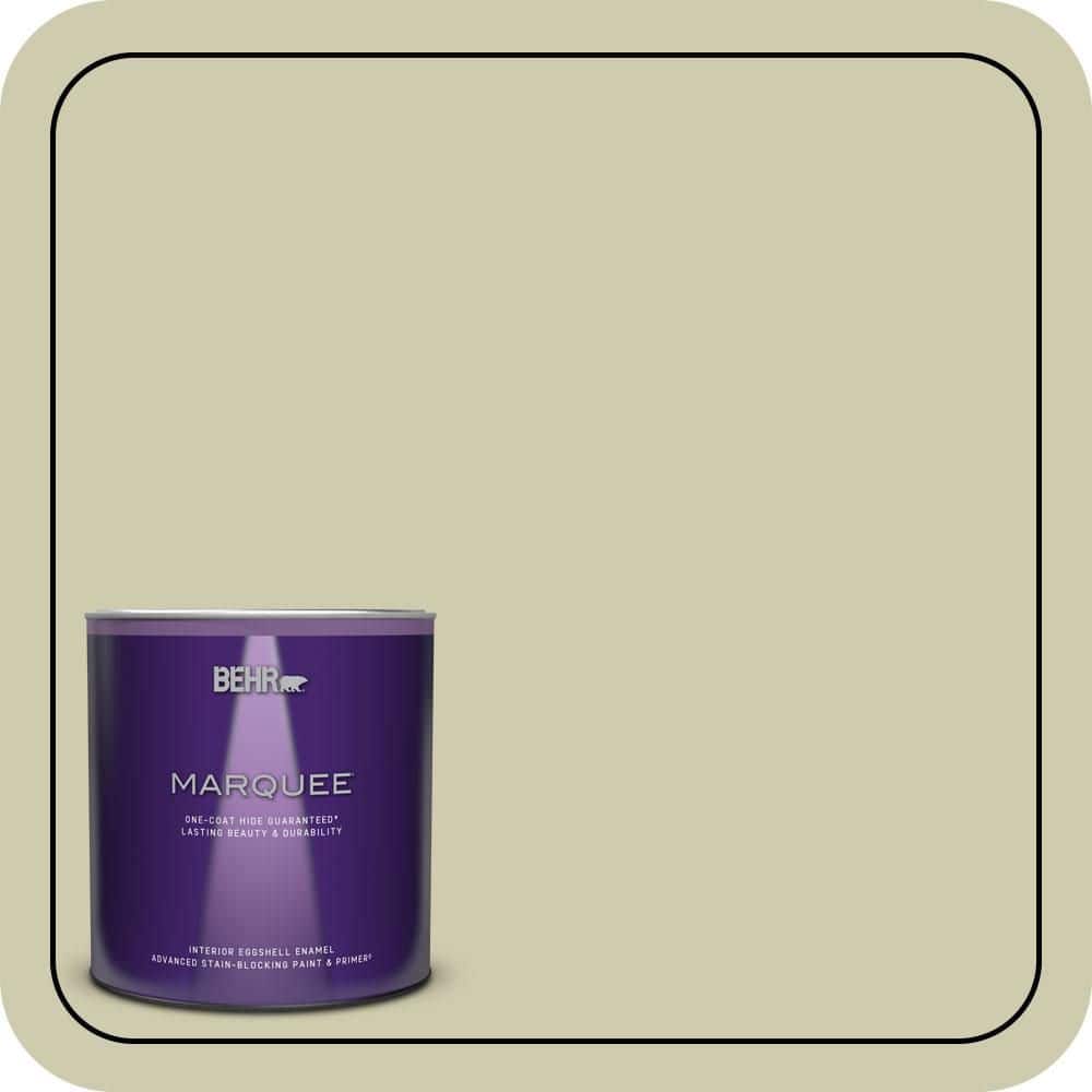 BEHR MARQUEE 1 qt. #PPU9-18 Cilantro Cream Eggshell Enamel Interior Paint & Primer