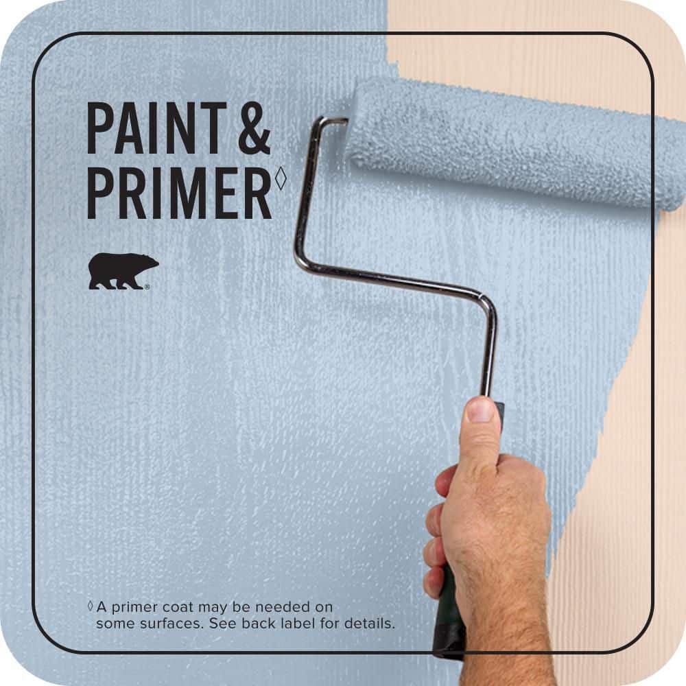BEHR PREMIUM PLUS 1 qt. #580C-3 Impressionist Sky Flat Exterior Paint & Primer (2)