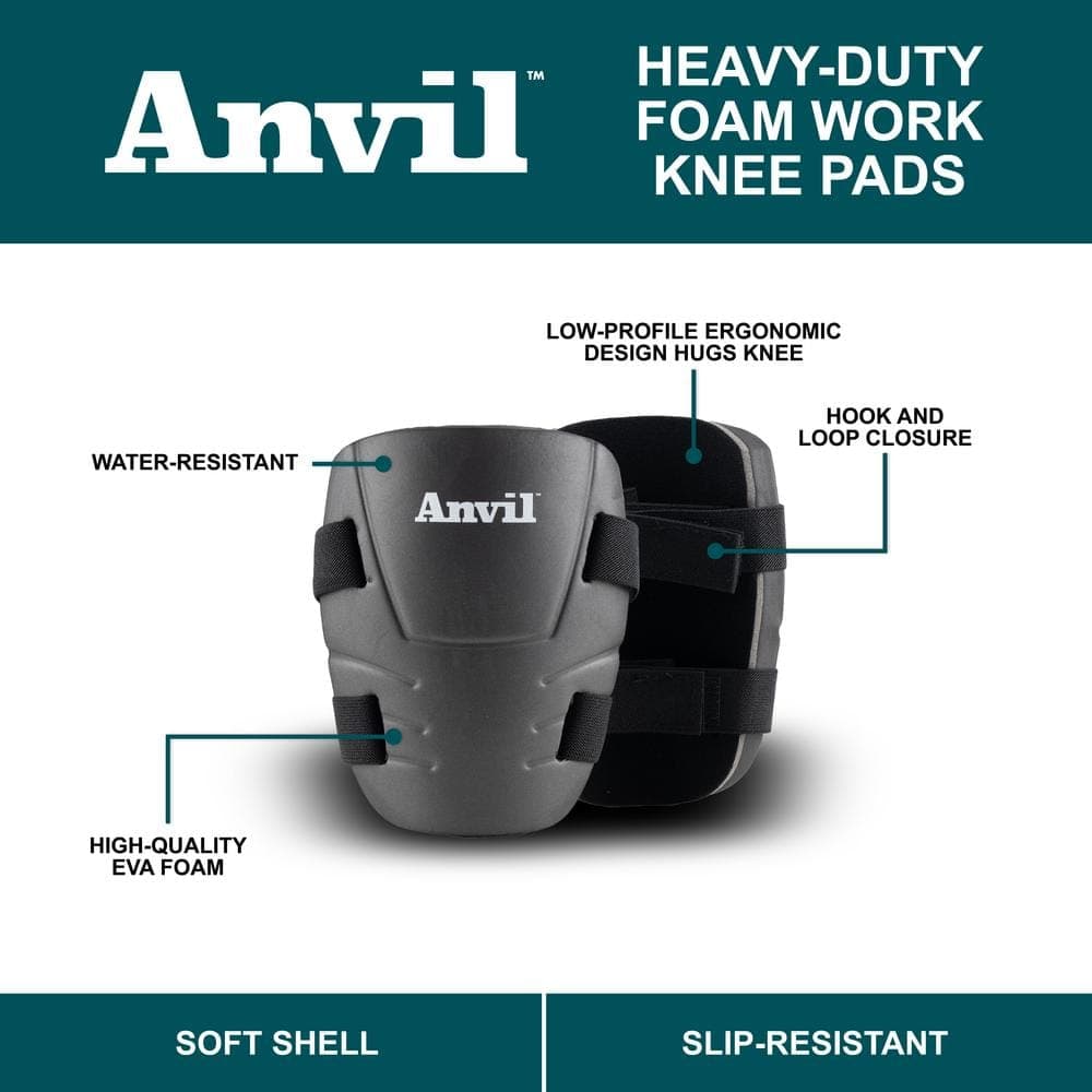 Anvil Heavy-Duty Foam Work Knee Pads (3)