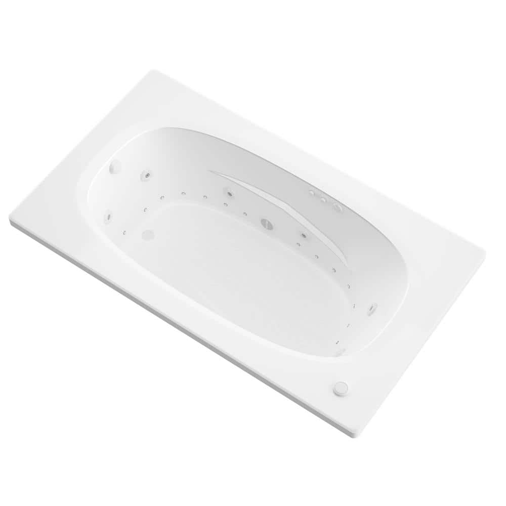 Universal Tubs Tiger's Eye 6 ft. Rectangular Drop-in Whirlpool and Air Bath Tub