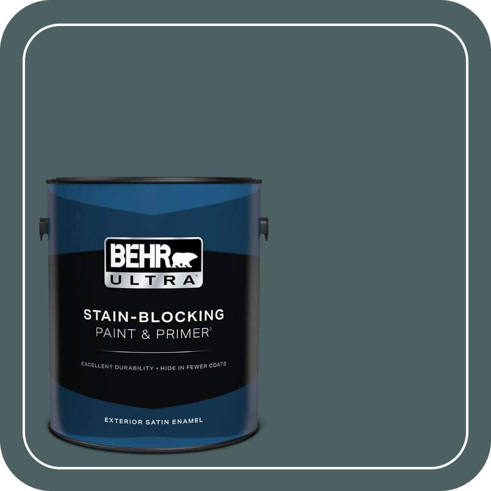 BEHR ULTRA 1 gal. #PPU12-20 Underwater color Satin Enamel Exterior Paint & Primer