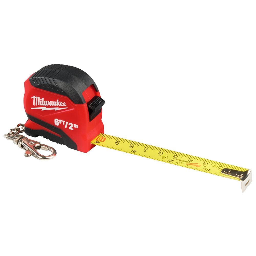 Milwaukee 6 ft. Keychain Compact Tape Measure
