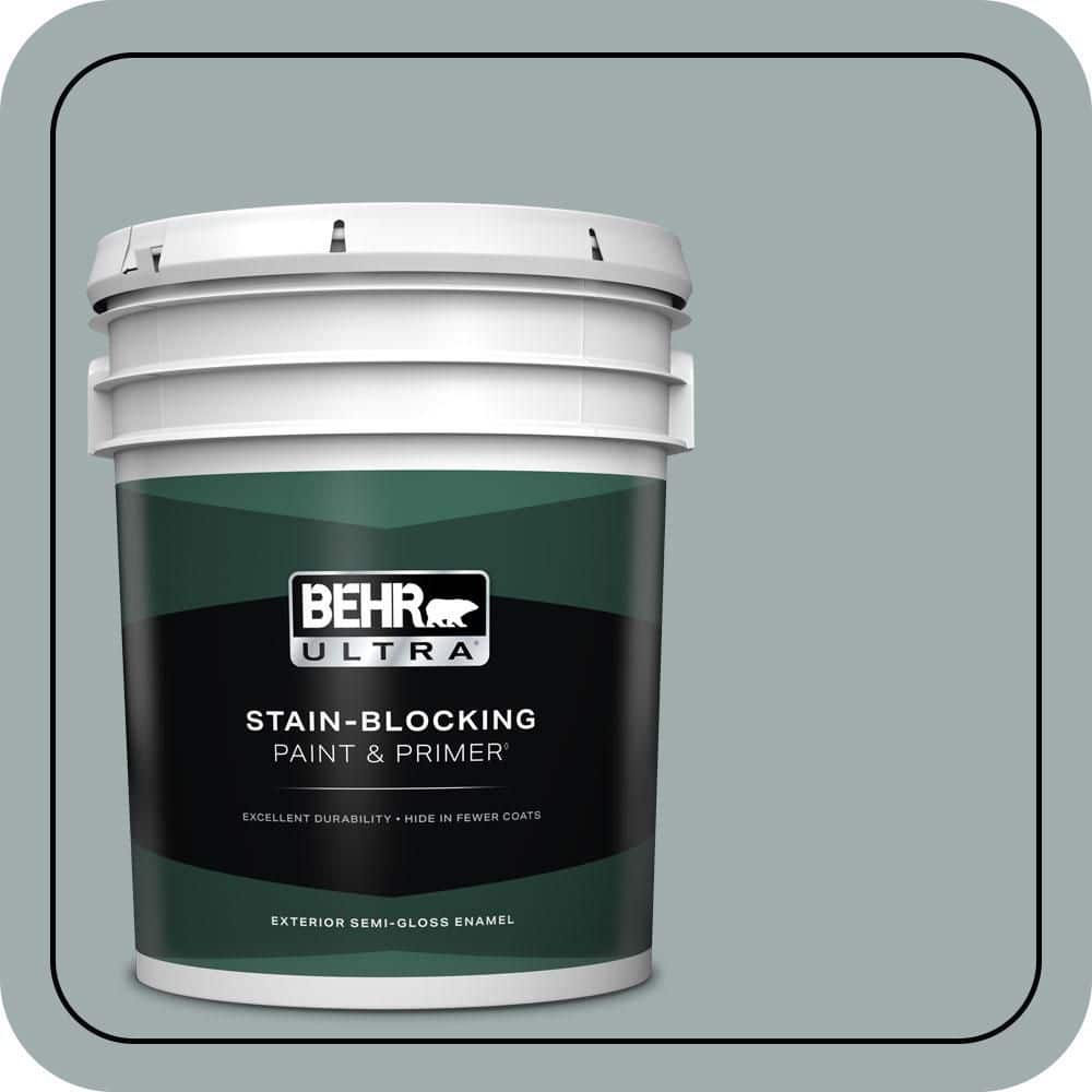 BEHR ULTRA 5 gal. #QE-52 Portsmouth Bay Semi-Gloss Enamel Exterior Paint & Primer