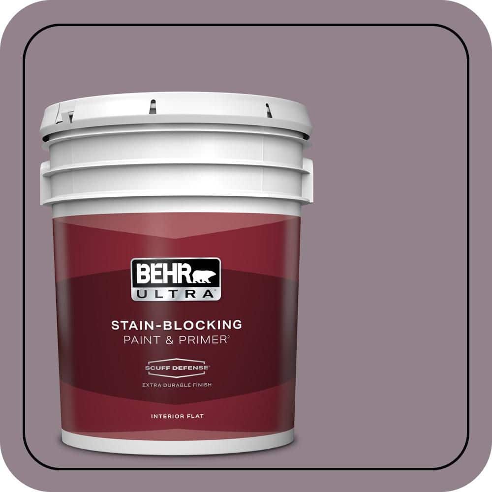 BEHR ULTRA 5 gal. #N110-4 Gothic Purple Extra Durable Flat Interior Paint & Primer